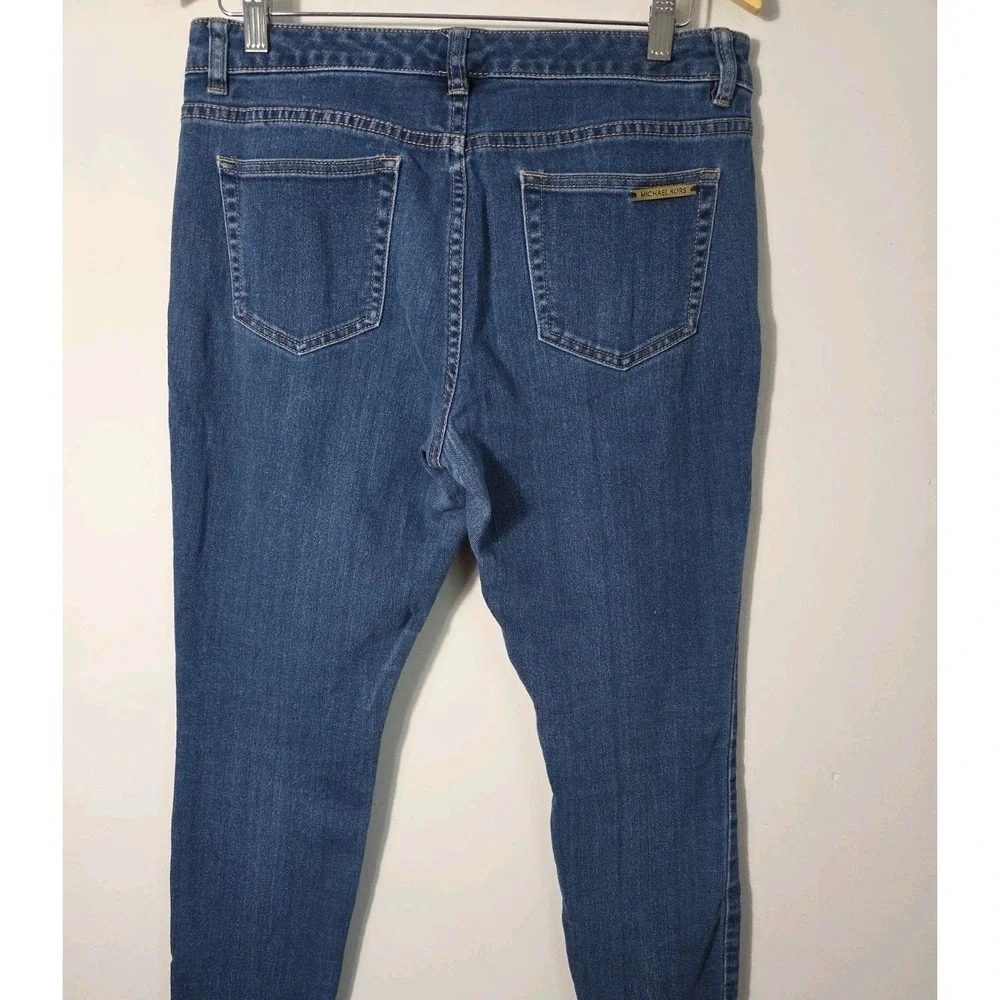 Michael Kors Skinny Jeans Women Size 8 Blue Denim Stretch Mid Rise